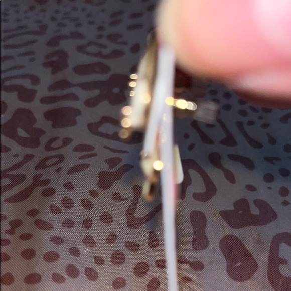 Betsey Johnson White and Pink Cat Earrings - Picture 4 of 4